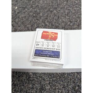 Christmas-Opoly Board Game Monopoly Themed Replacement Property Cards Complete